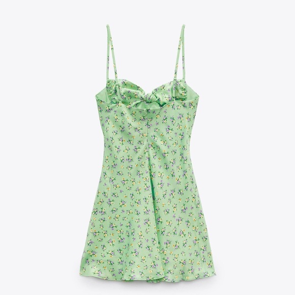 ❗️SOLD❗️ZARA SATIN EFFECT PRINT DRESS - Picture 7 of 8